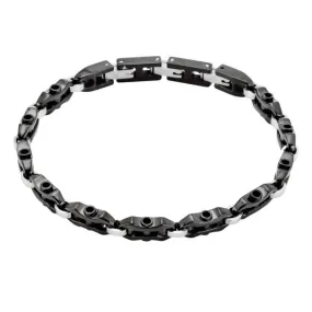 Bracciale in acciaio e pvd nero    