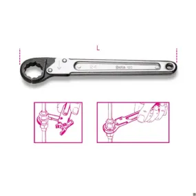 CHIAVI A CRICCHETTO POLIGONALI APERTE Misure - 17 BETA UTENSILI 001200017