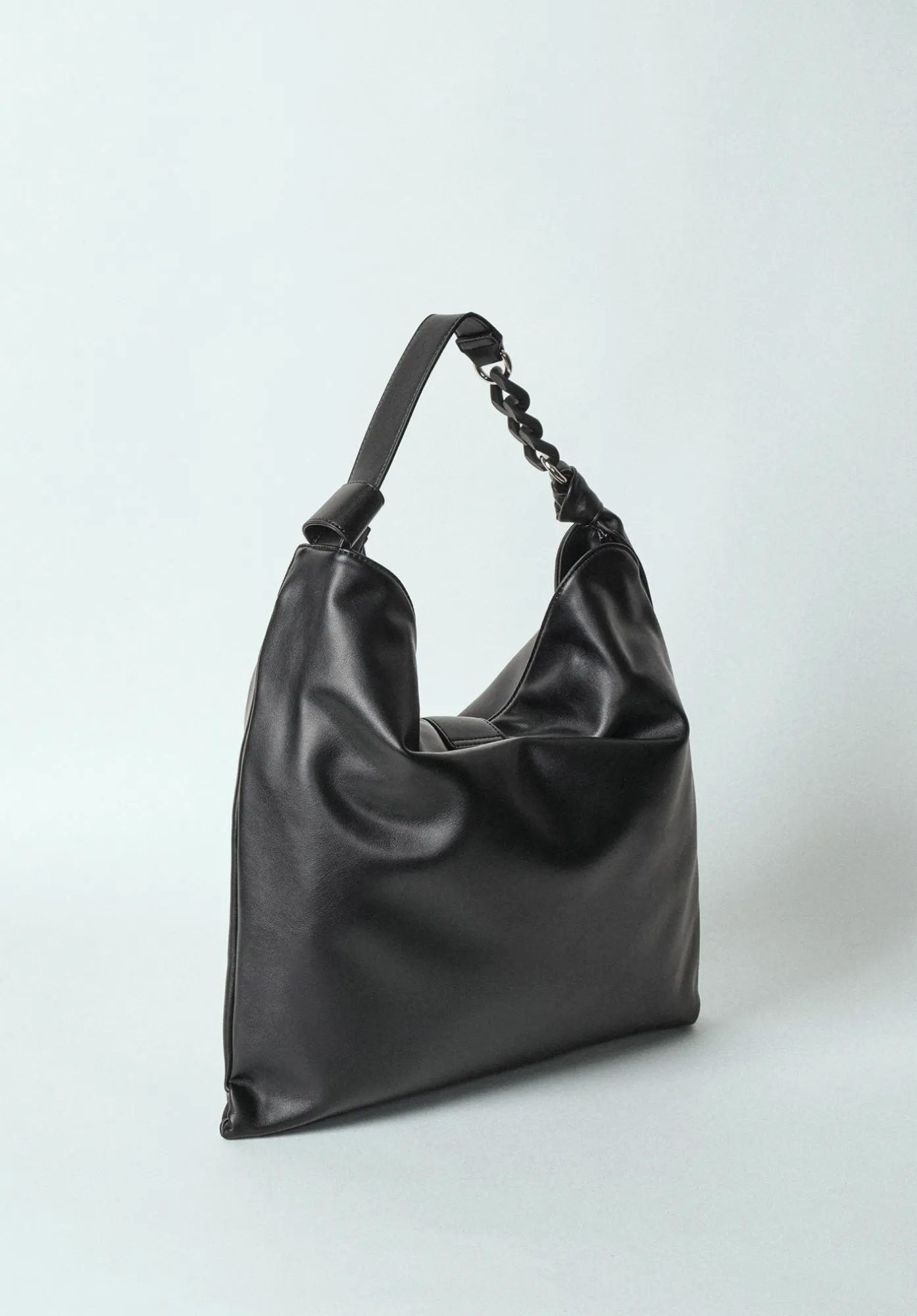 Regular Shopper In Ecopelle Nero - Gaëlle Paris
